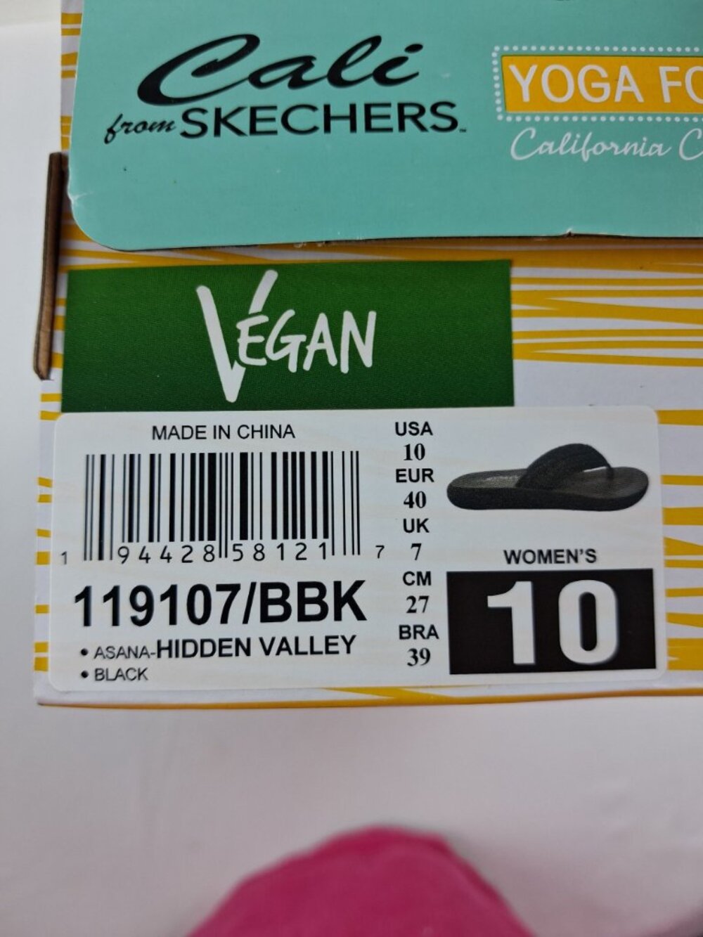 Skechers Cali Asana Hidden Valley Black Women's Thong Sandals - Size 10 NWOB - Picture 12 of 12